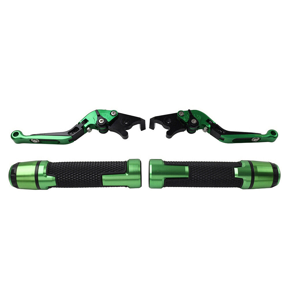 Set Folding Extendable Brake Clutch Lever Handlebar Grip for Kawasaki
