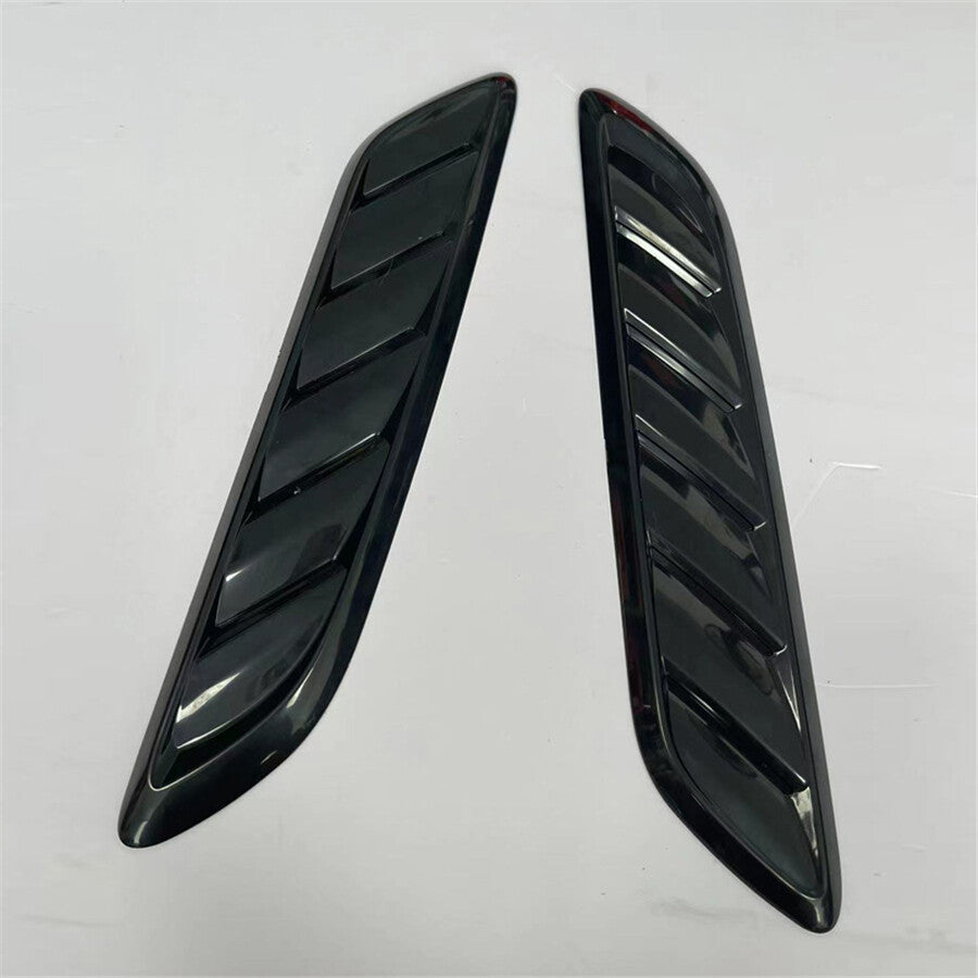 Glossy Black Car Air Flow Intake Hood Scoop Vent Louver Panel Bonnet Cover Decor Q