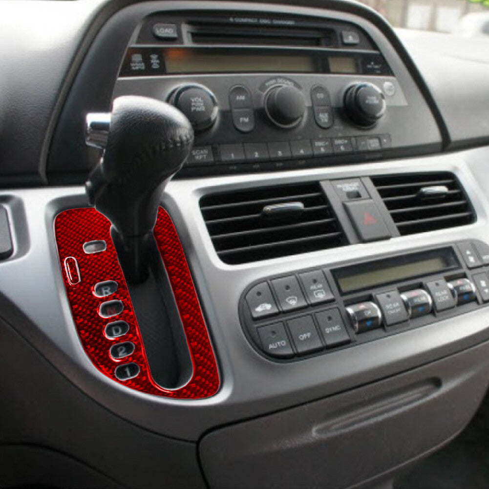Red Carbon Fiber Central Console Gear Shift Trim For Discovery Sport 2015-2019 v