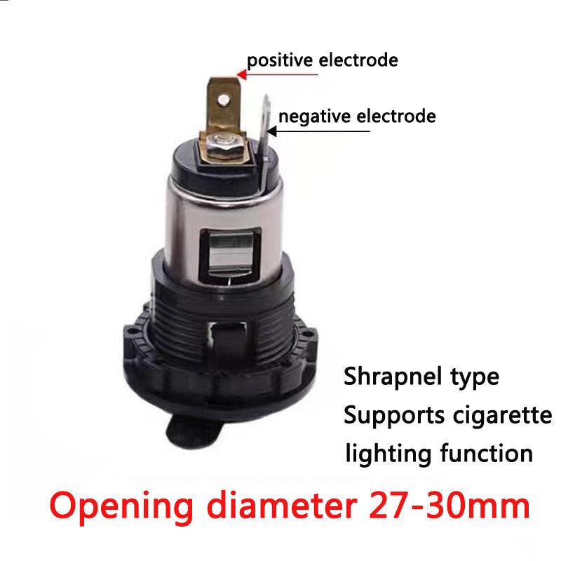 12V/24V cigarette lighter power socket and plug, suitable for cars and motorcycles. n