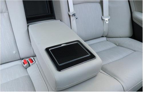 2for Nissan Altima 2019-2022 Carbon Fiber ABS Rear Water Cup Panel Cover Trim