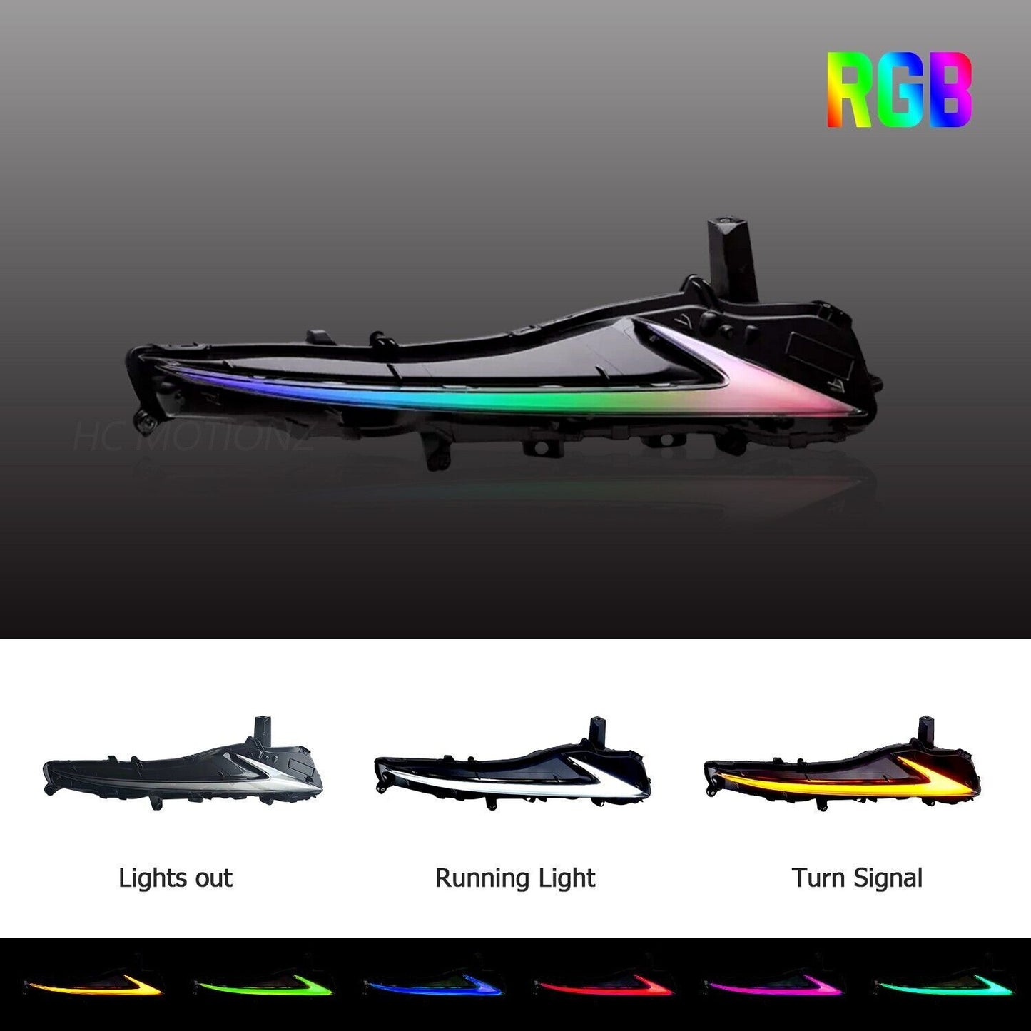 Dual RGB LED daytime running lights suitable for Lexus IS250/350/300 (2017-2020)