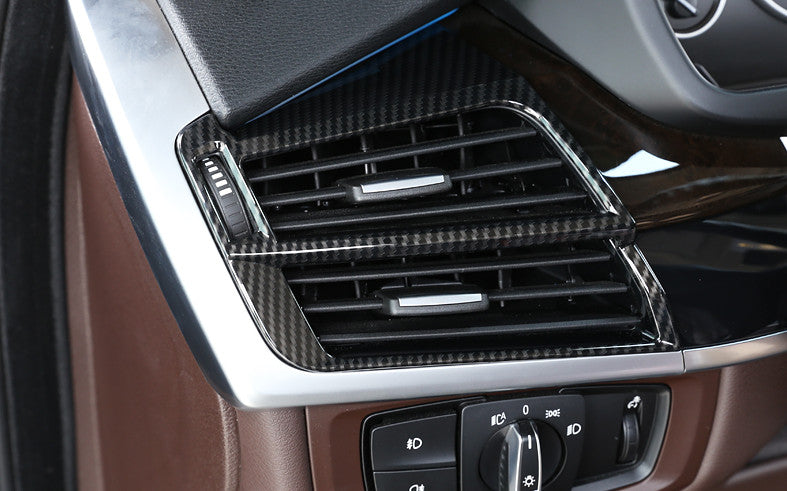 for BMW X5 F15 2014-18 Carbon Fiber Console Left And Right Air Outlet Vent Trim