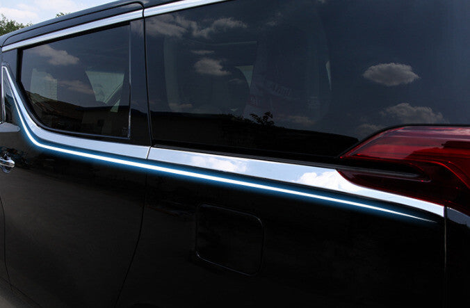 for Toyota Alphard 15-22 Steel Chrome Cover Trim Lower Window Strip Sill Molding