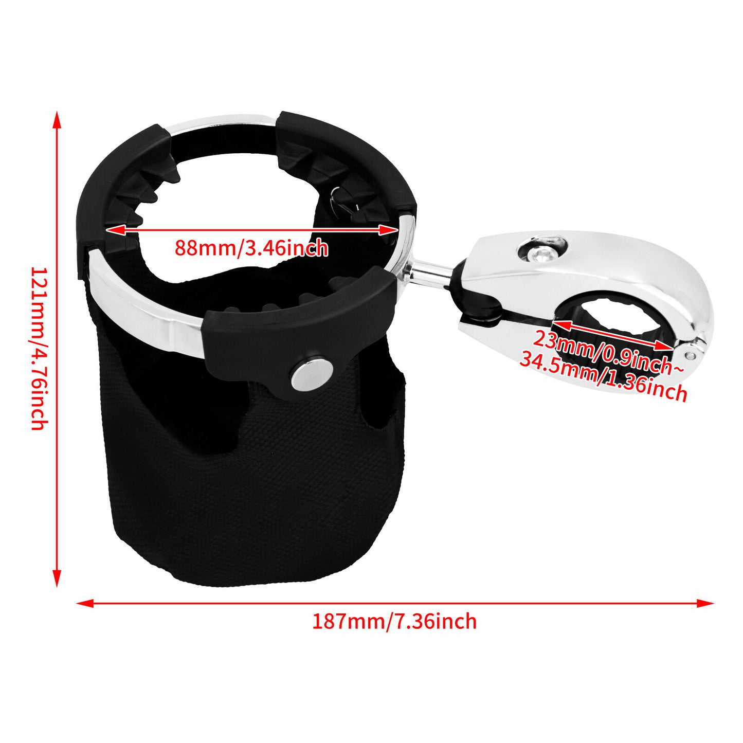 Motorcycle Rotatable Cup Drink Bottle Holder Handlebar Fits For Universal for Harley