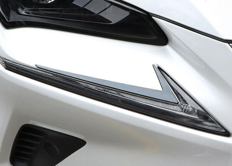 for Lexus NX200t 300h 2015-2021 Black Titanium Front Headlight Lamp Eyebrow Trim