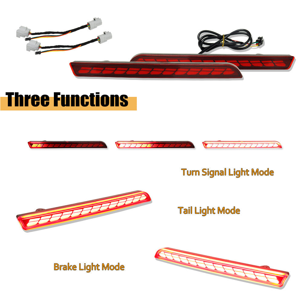 for for Sienna 2021 - 2023 LED Rear Bumper Brake Turn Signal Tail Light - v