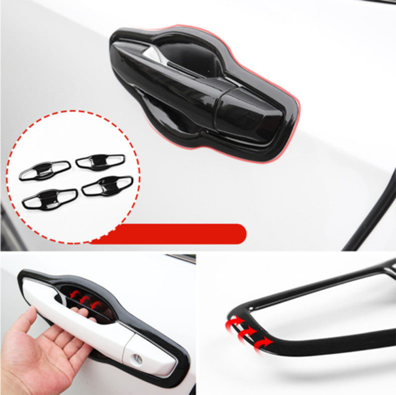 for Honda CR-V 2017-2022 Glossy Black Door Handle Cover + Bowl Cup Molding Trim