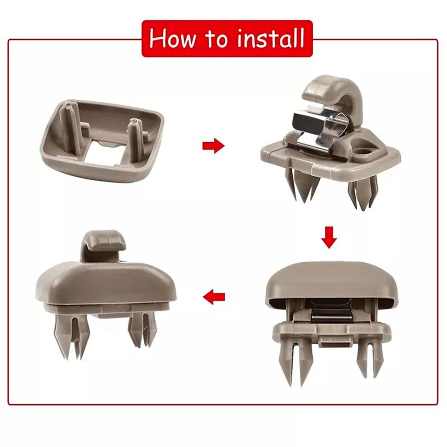 2pcs Inner Sun Visor Hook Clip Bracket Hanger Hook Clamp for Audi A1 A3 A4 A5 A6