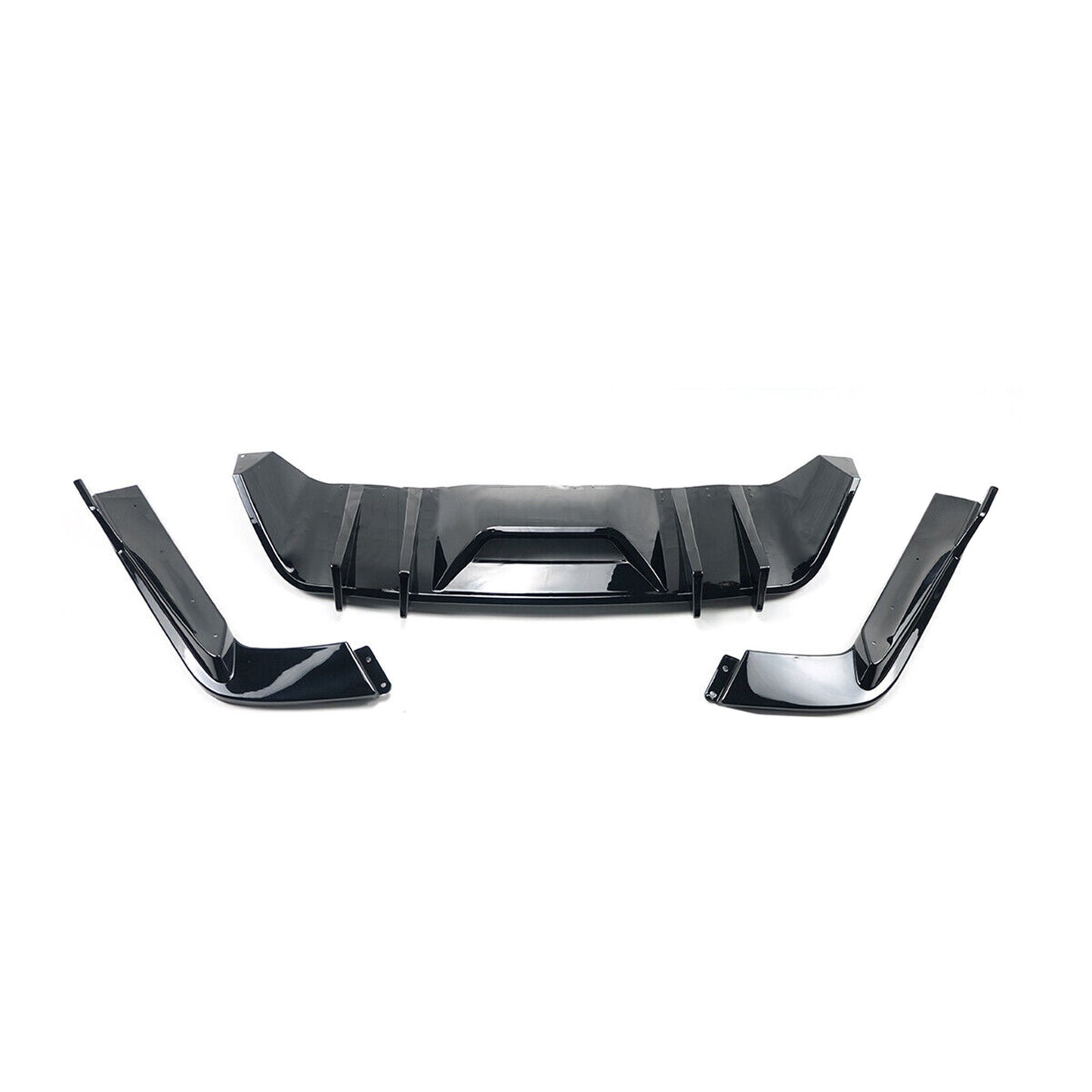Rear Bumper Diffuser + Apron Spats Splitter for Mustang 2015-2017 HN Style n