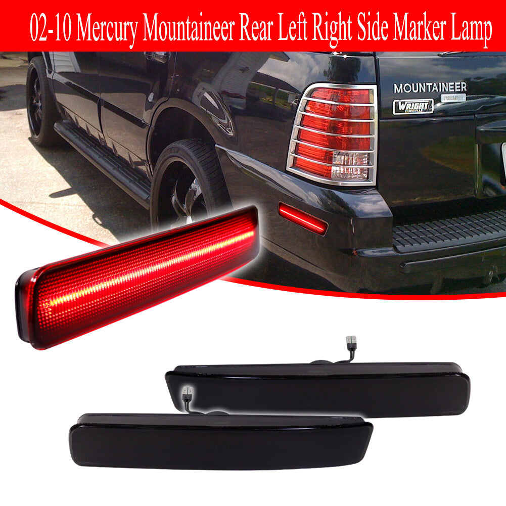 Left and right smoked red LED rear marker lights suitable for 02-10 for Mercury climbers- v