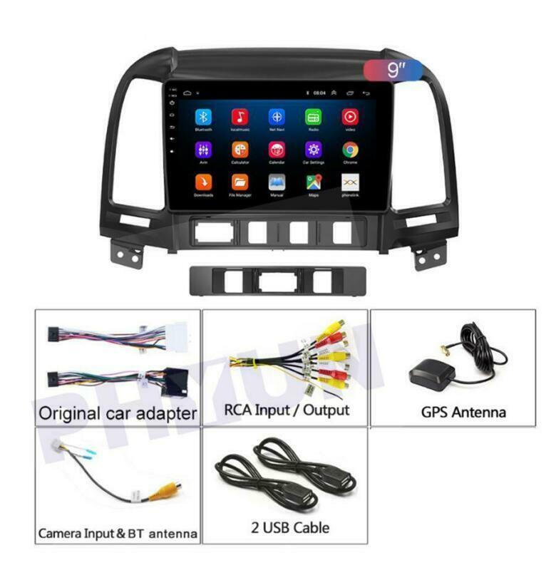 Fit for Hyundai Santa Fe GPS Head Unit Navigation Dash Android 9.0 Car Stereo
