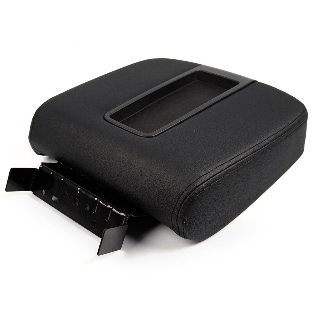 BLACK CENTER CONSOLE ARMREST COVER LEATHER Fits 07-14 TAHOE SILVERADO for GMC for YUKON - v