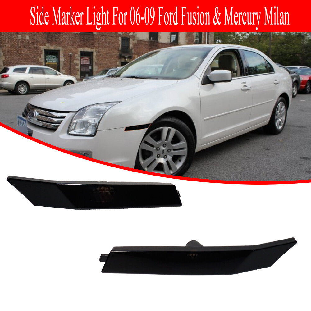 Front Side Marker Light Housing 2-Piece Set for 2006-09 for Fusion and for Mercury Milan - v