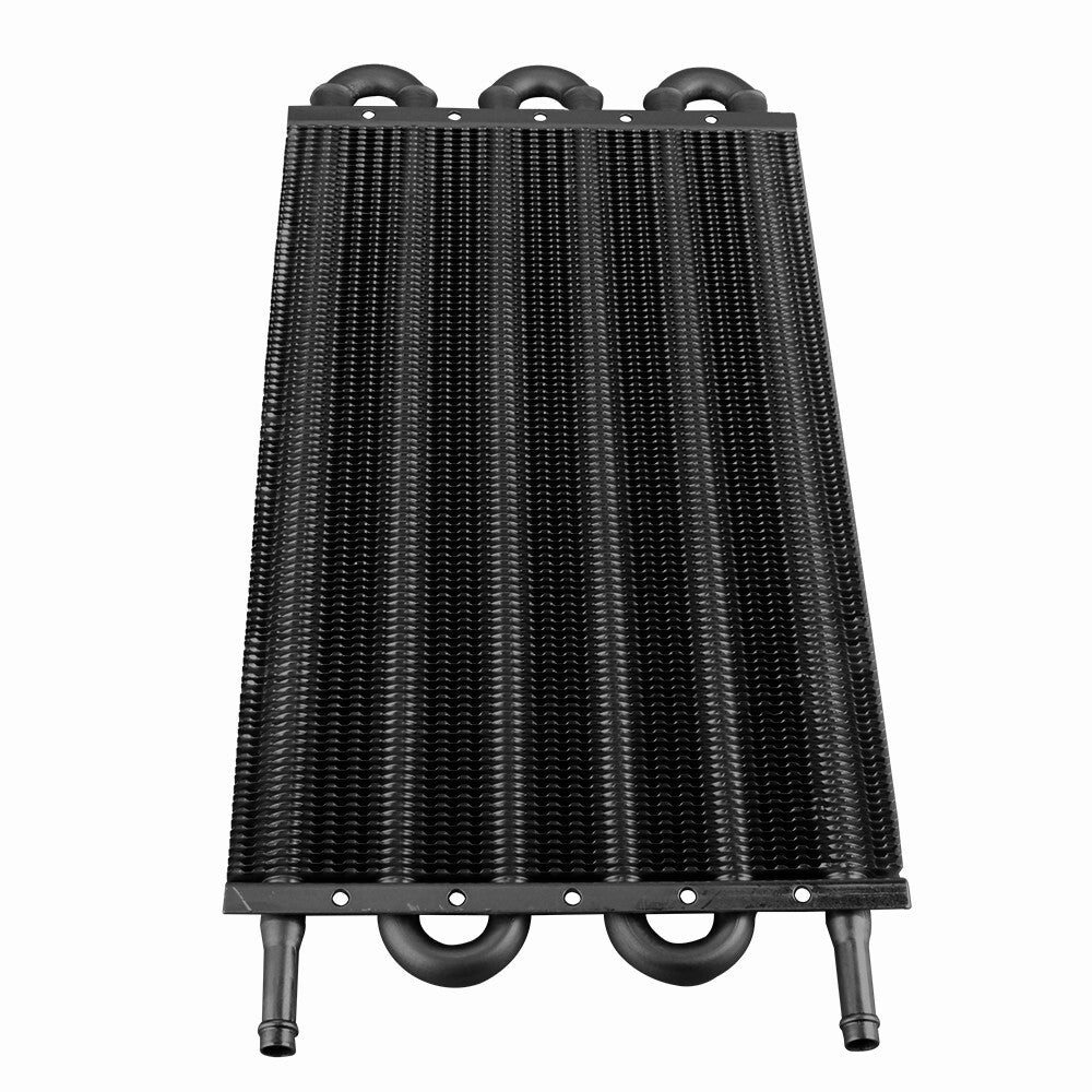 6 Rows Universal Aluminum Remote Transmission Oil Cool Radiator Converter Kit Q