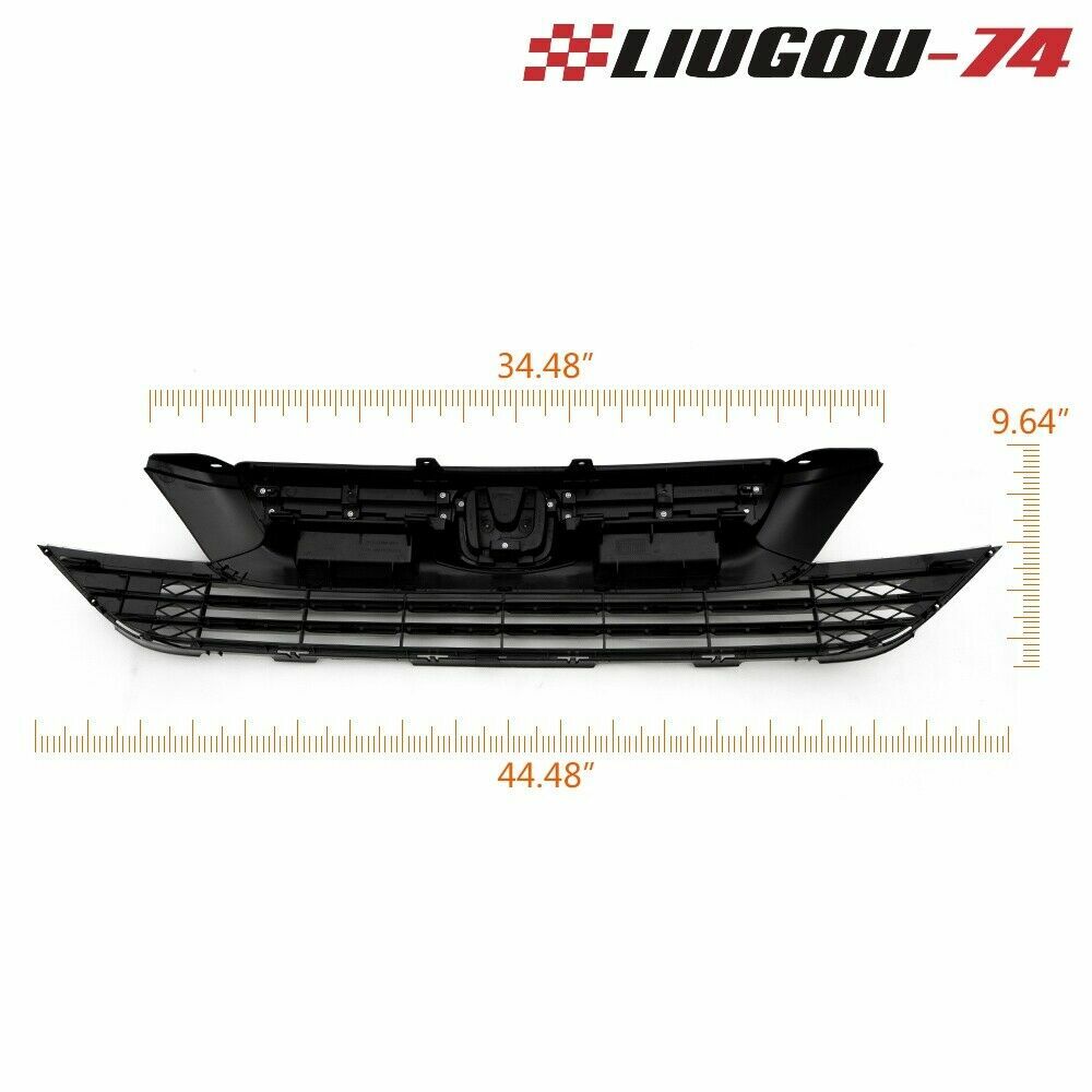 Front bumper grill upper + lower grille for CHRome fits for Honda CRV CR-V 2007-2009- v