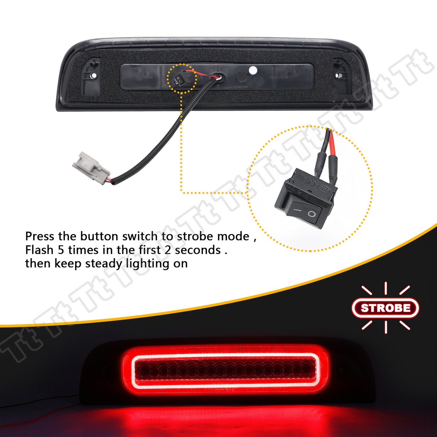 14-18 Black and White Silverado for GMC for Sierra LED Triple Enchanting Q