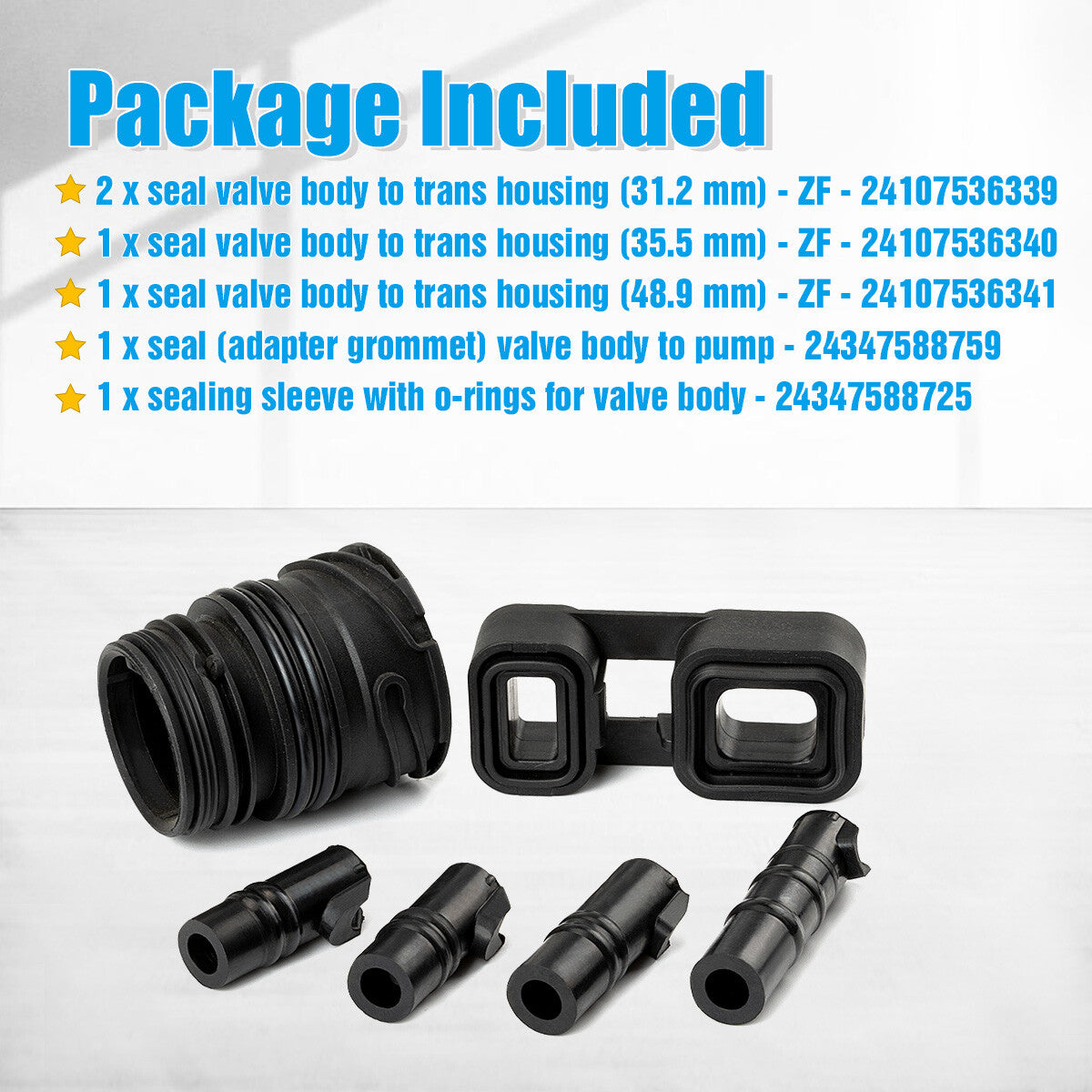 6HP19 6HP21 Transmission valve body to housing sleeve seal kit for BMW X5 X3 Z4 X5