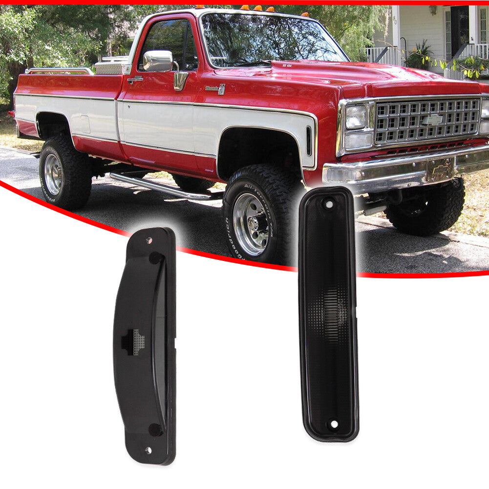 Black Side Marker Light Covers for 73 - 80 for GMC for Pickup Jacket Suburban Jimmy- v