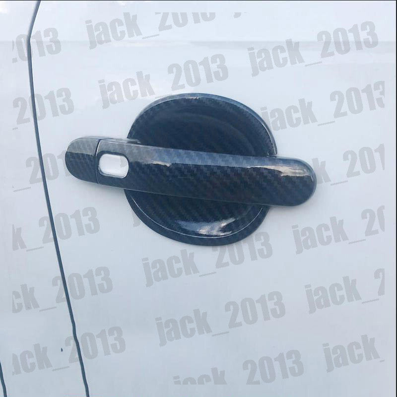 for VW for Jetta MK6 2012-2018 carbon fiber for Smart Holes Door Side Handle Cover Trim