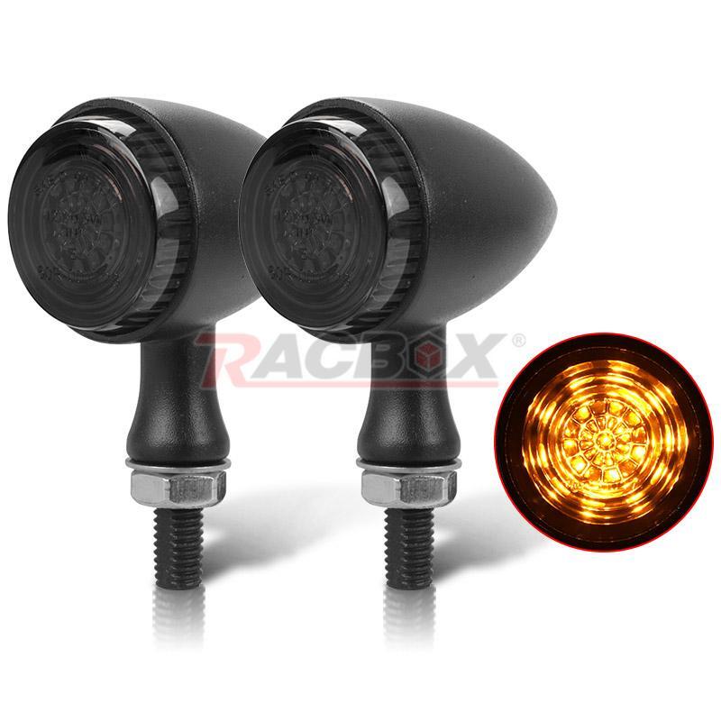 Bullet LED Motorcycle Turn Signals Indicator Amber Blinker Light Universal Lamp
