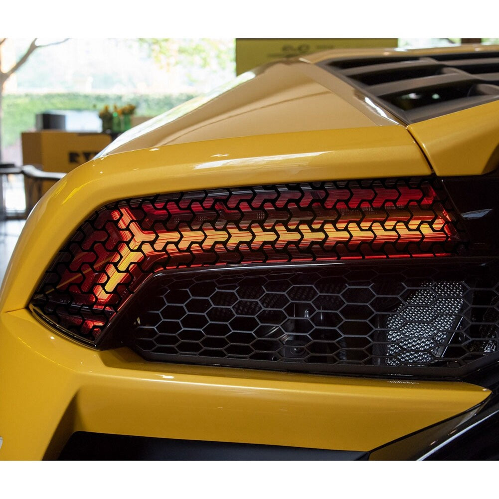 Car Rear Tail Light Honeycomb Gaphic Stickers Vinyl Decals Trim Rear Light Film