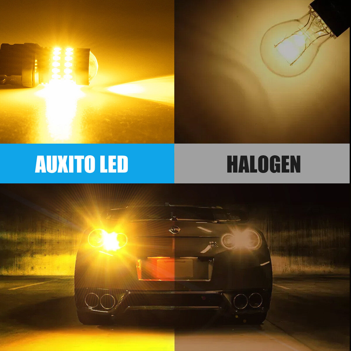 2X LED Turn Signal Light Bulb 48 LEDS for 3157 4157 3156 Anti Hyper Flash Amber