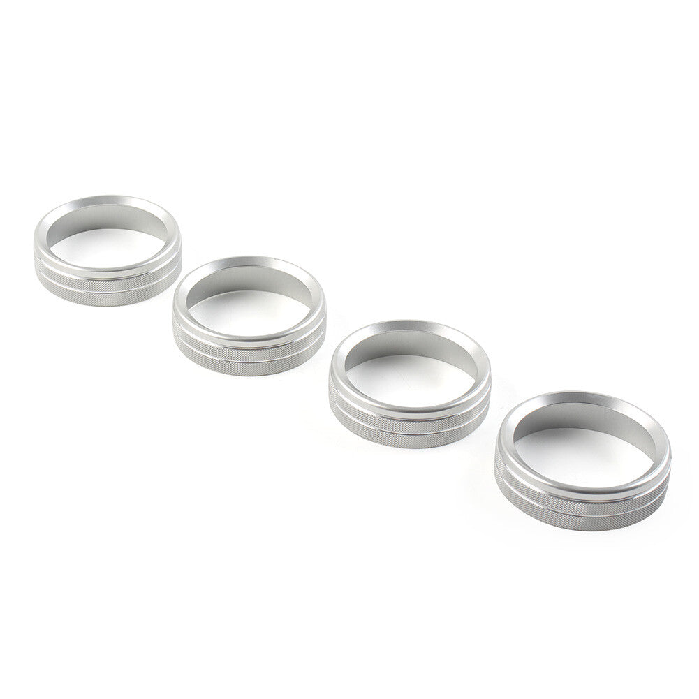 Air Conditioner Switch Button Ring Knob Trim Fit for Ford F150 XLT 2015-2020 Silver