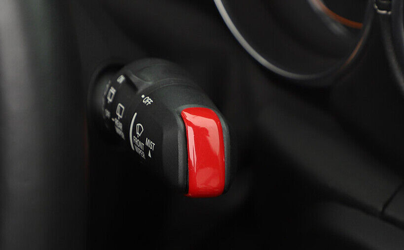 2PCS Inner Wiper Lever Blade ABS Red Cover Trim Fit for Jeep for Wrangler JL 18-2020