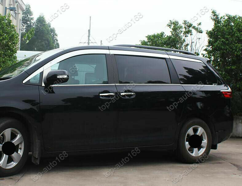 Chrome Window Wind Visors Sun Rain Guard Vent Deflector for Toyota for Sienna 11-20