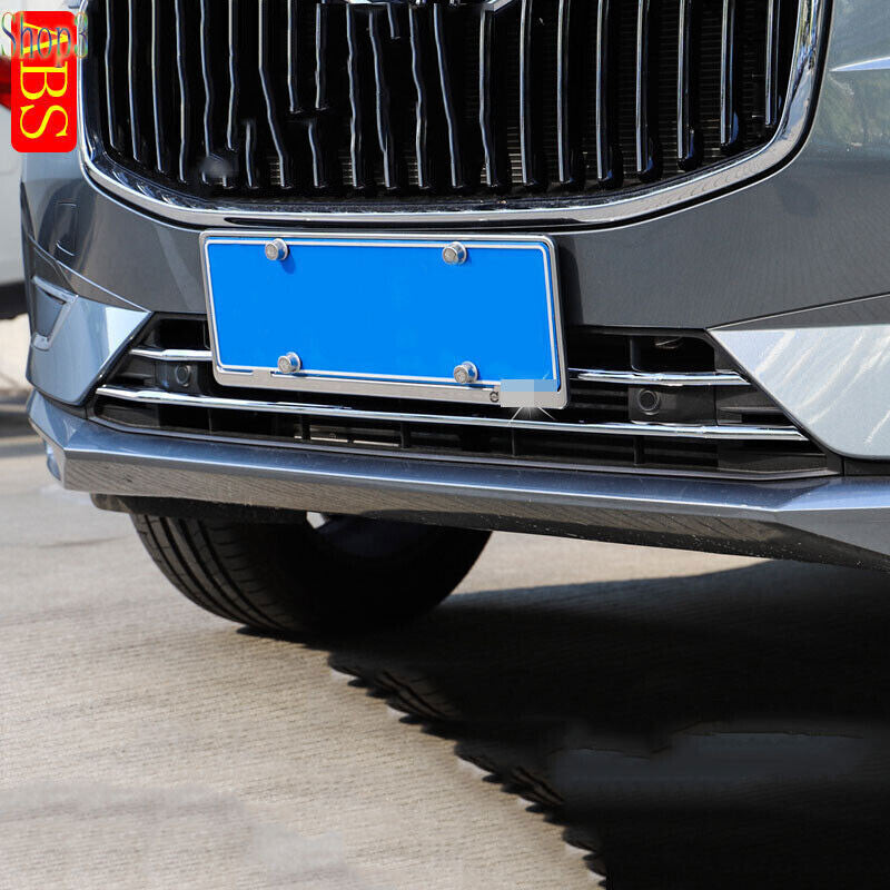 for Volvo XC60 18-21 Chrome ABS Front Bottom Bumper Grille Molding Cover Trim 3x