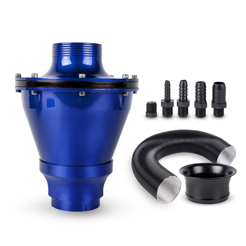 Universal Blue 70mm Cold Air Intake System Air Filter Kit Auto Car Q