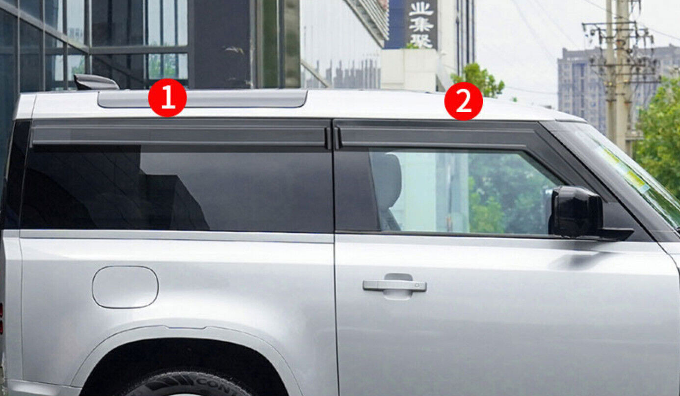 for Land Rover for Defender 90 20-2025 Black Side Window Visor Sun Rain Shield Trim