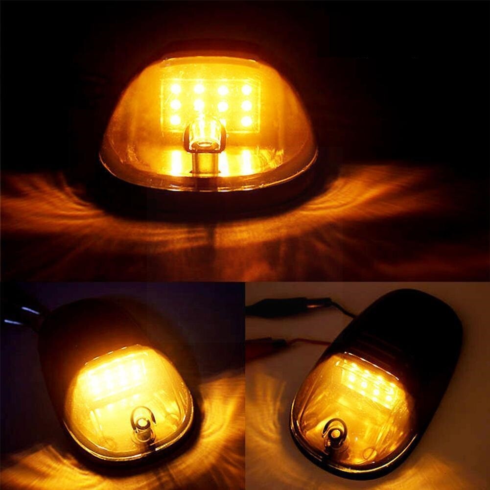5 LED Amber Roof Cab Marker Lights for Dodge for Ram for Jeep Trucks n