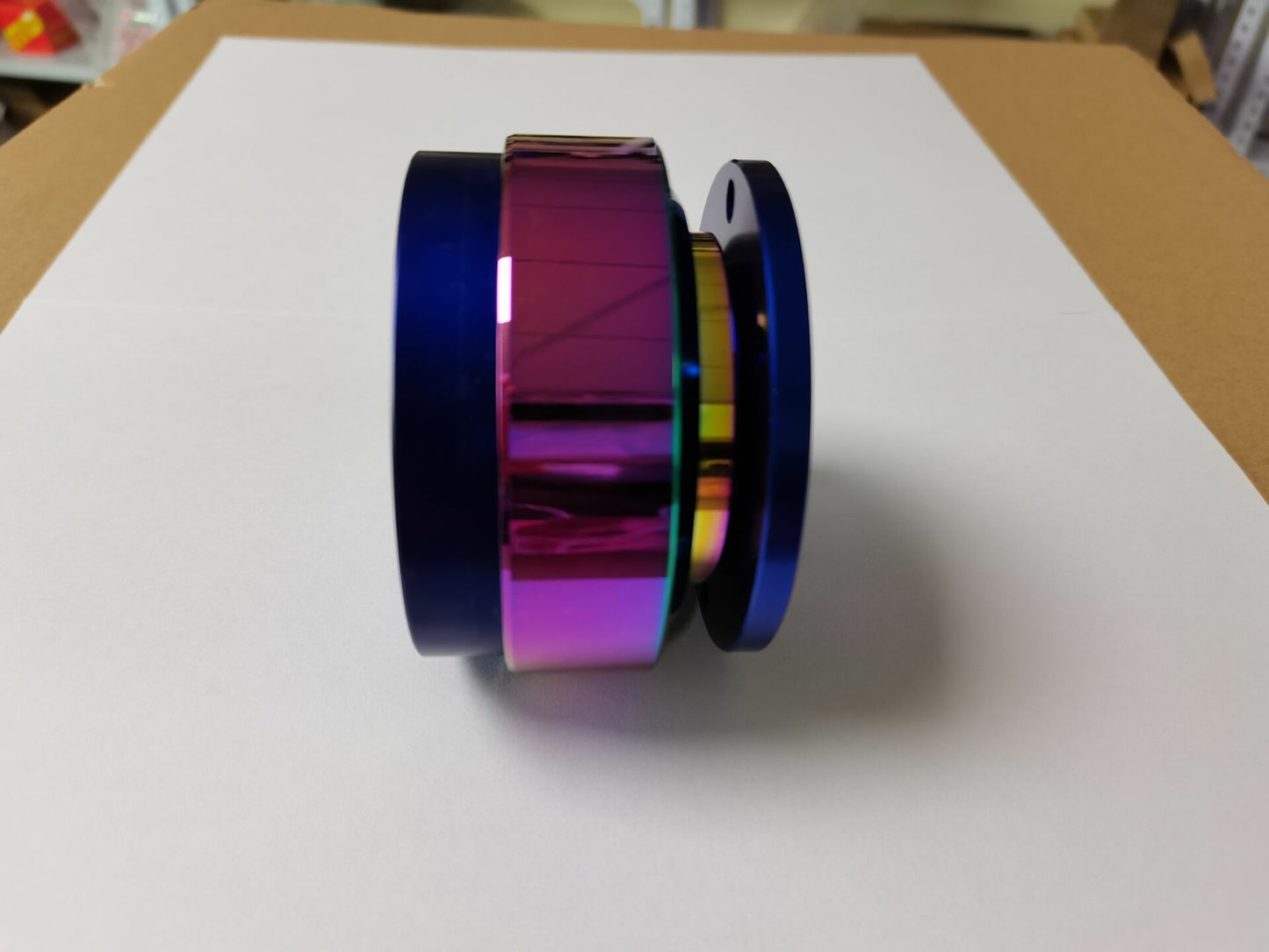 Neo Chrome Steering Wheel Quick Release Kit - Blue Hub Adapter Snap Off Boss Kit