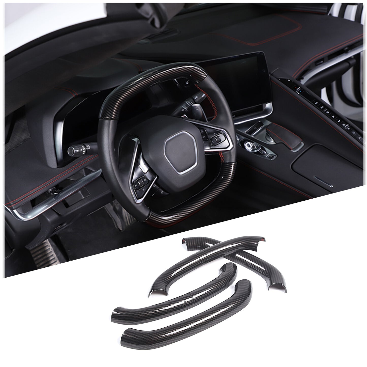 ABS carbon fiber front for seat side panel decorative cover suitable for FJ Cruiser 2007-21- v