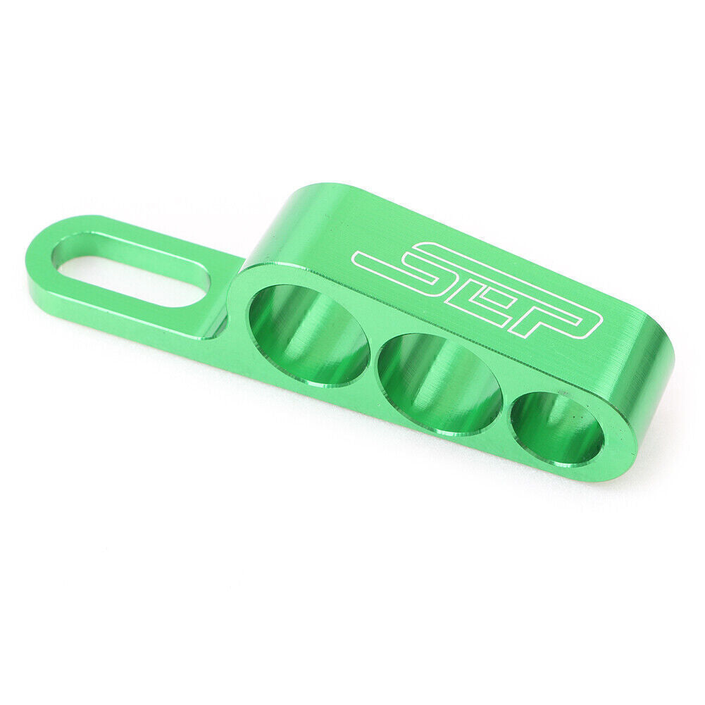 6mm Universal Motorcycle Three Pipes Bracket Stent Waste Oil Tube Fixed Green