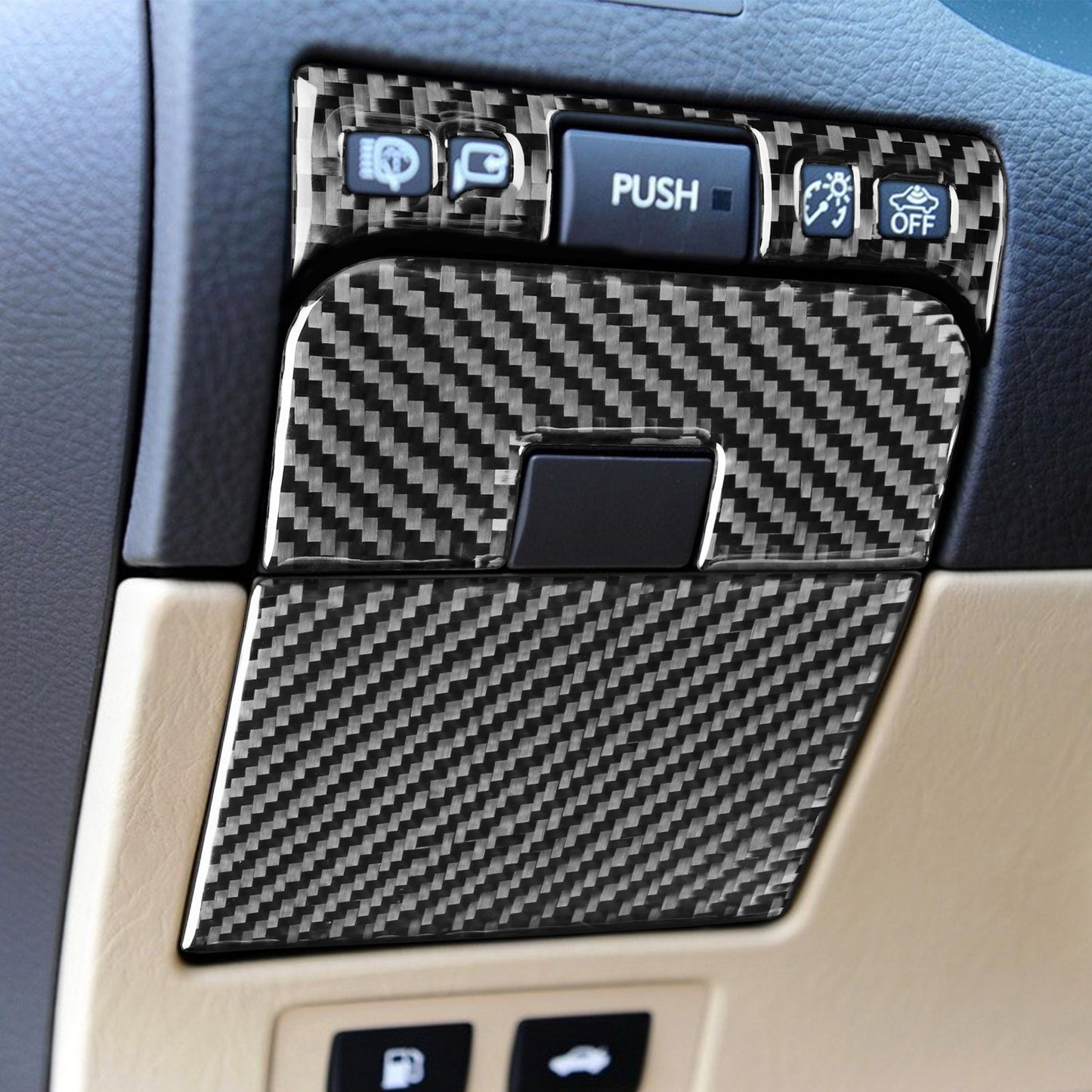 3-piece carbon fiber rear panel cover trim suitable for Lexus GS 2006-2011