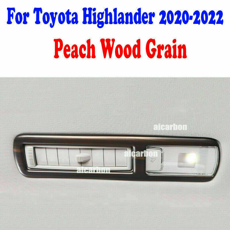Wood Grain Rear Upper Air Outlet Vent Frame Trim for Toyota Highlander 2020-2023