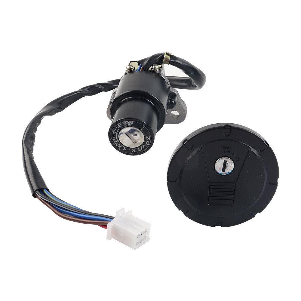 Ignition Switch Fuel Gas Cap Lock Set Fit for Kawasaki KLR650 1987-2018 Q