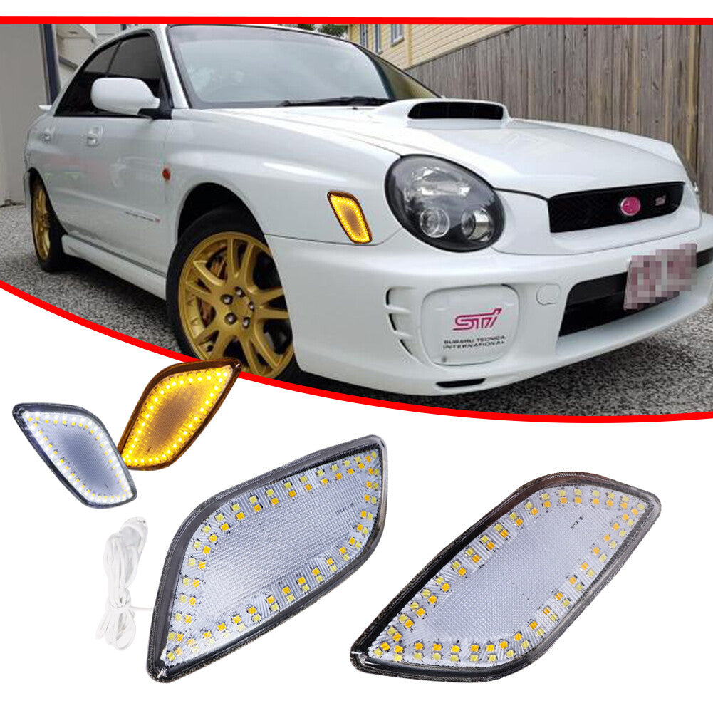 Clear DRL Light Parking Side Marker Signal Light for 2002 - 03 for Subaru Impreza WRX - v