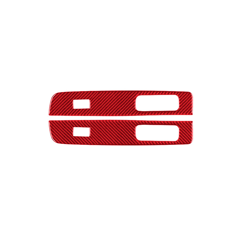 4x Red Inner Door Handle Panel Trim Carbon Fiber For FJ Curiser 2007-2021 v