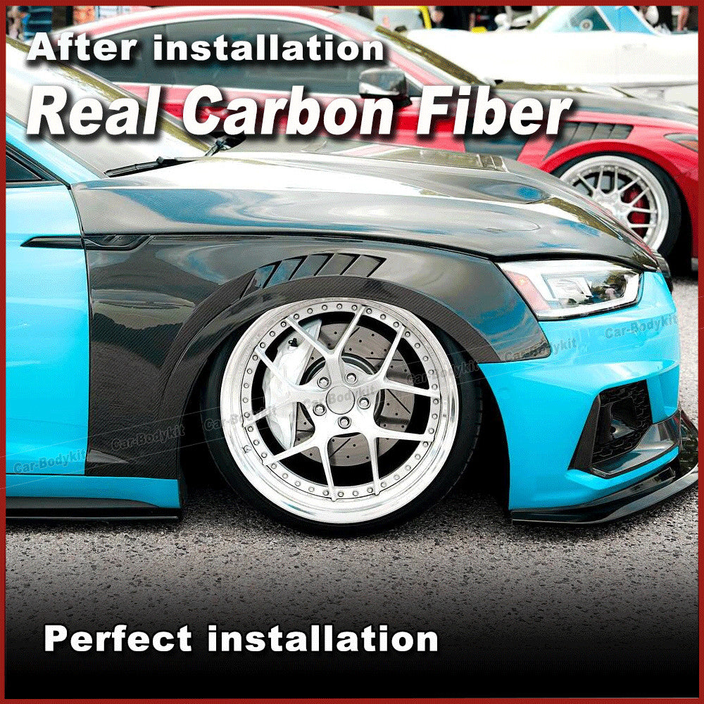 Fit for Audi A5 B9 S5 RS5 2017-2020 Real Carbon Exterior Side Fender Vent Trims