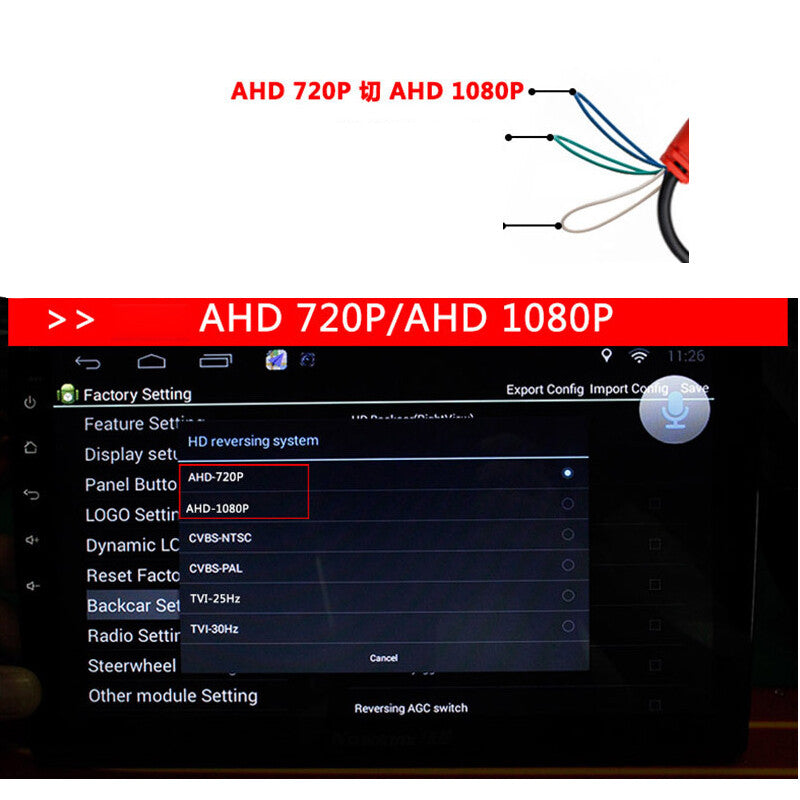 1-pack 1080P Car Rearview Camera Spare Camera Night Vision Waterproof n