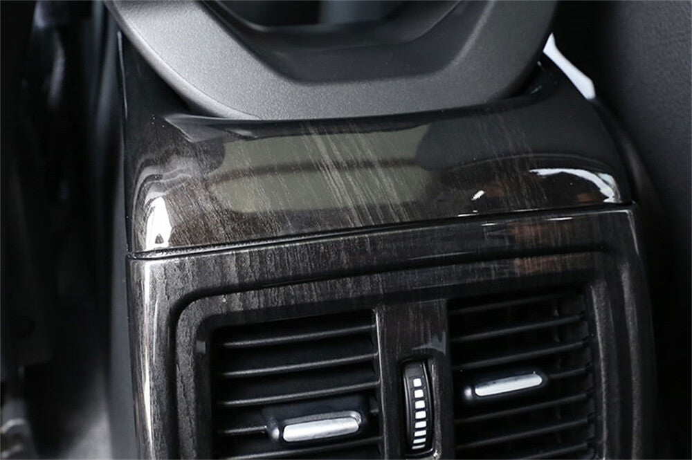 Armrest Box Rear U-shaped Cover for BMW X1 F48 2016+ X2 F47 18-22 ABS Black Wood