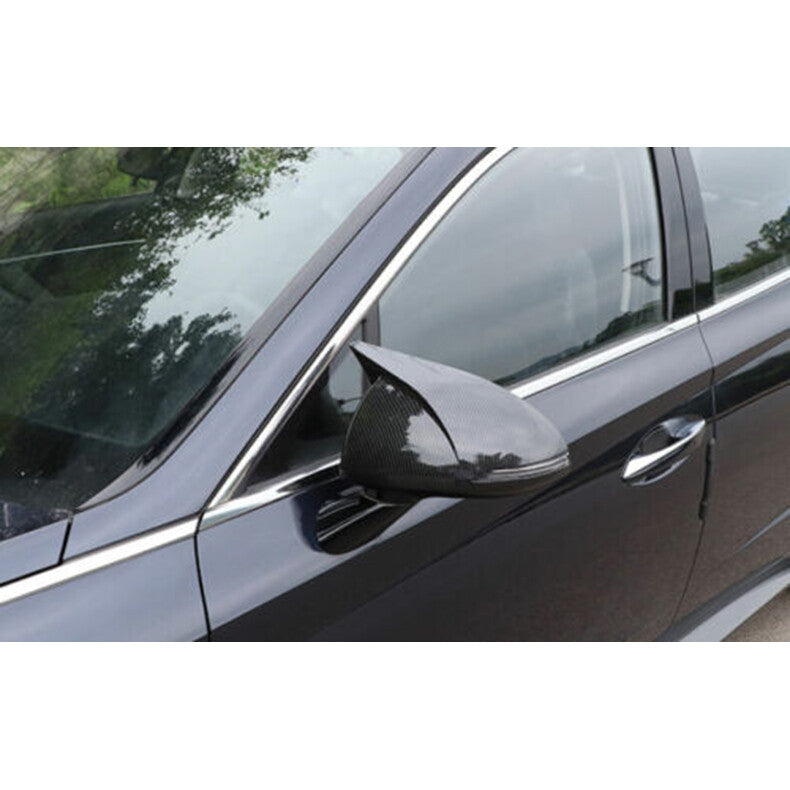for Hyundai Sonata 2020-2023 Carbon Fiber Horn Side Rear View Mirror Cover Trim