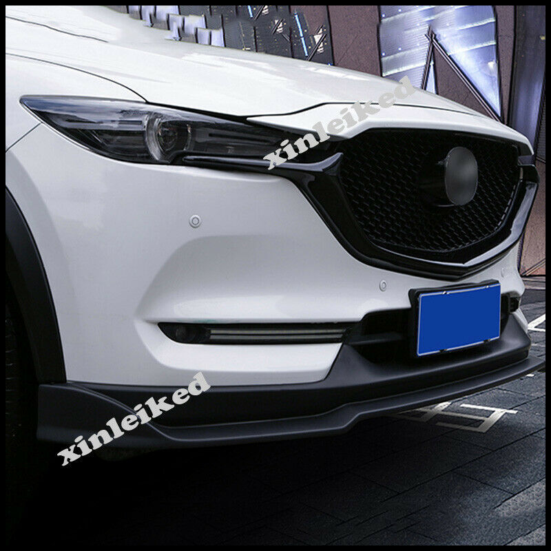 for Mazda CX-5 2017-2021 Glossy Black Front bumper Grills Moulding Cover Trim
