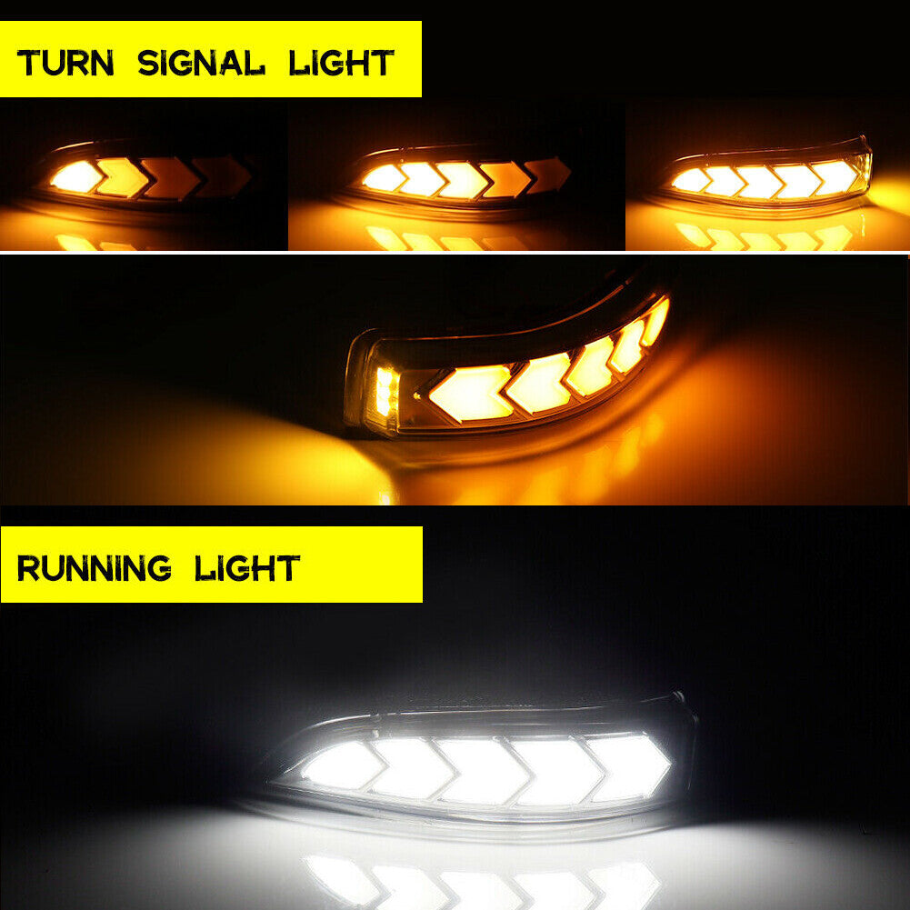 Switchback sequential LED side mirror signal light suitable for Camry Prius C, etc- v