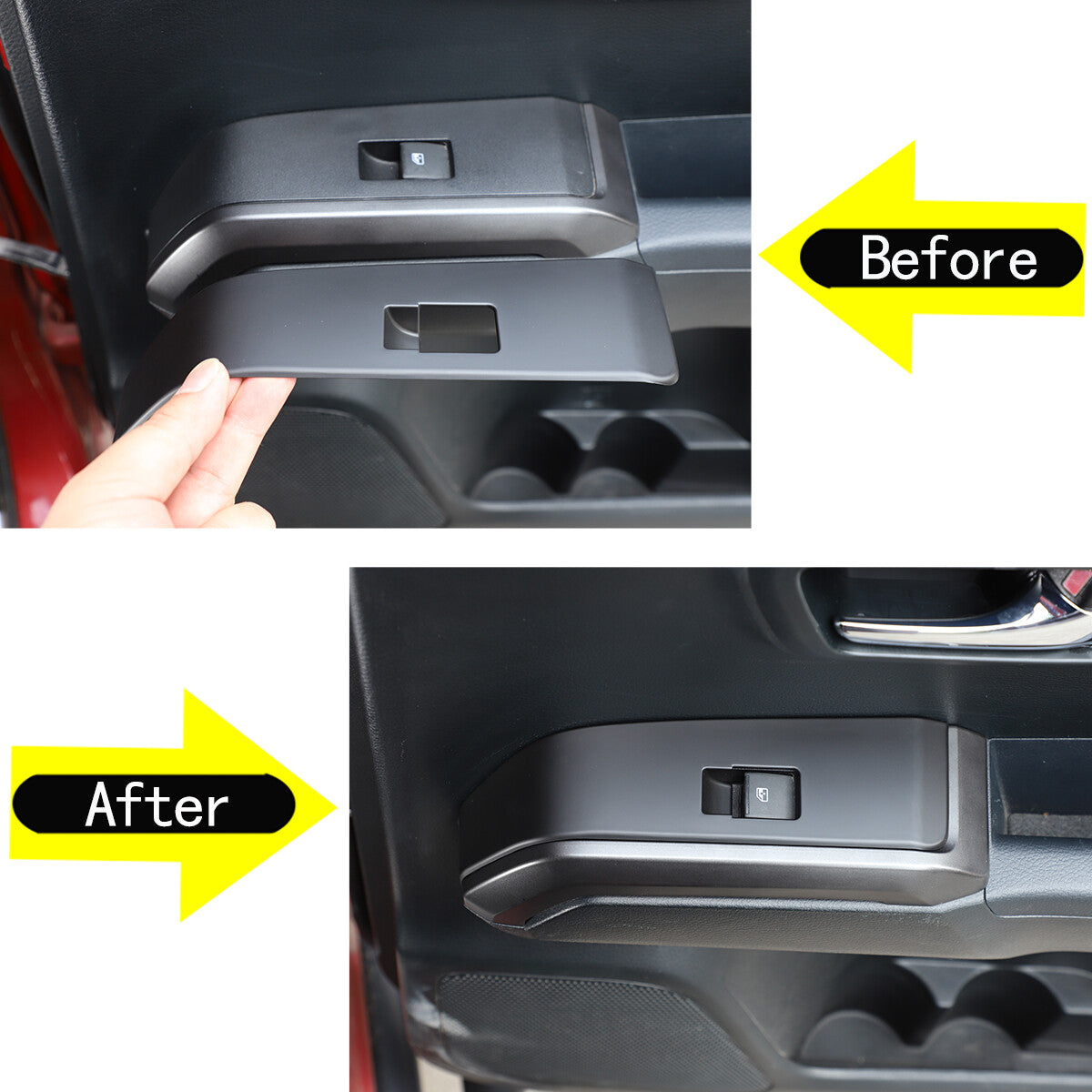Carbon fiber ABS internal communication mode button frame cover decoration suitable for Corvette C7 2014-2017- v