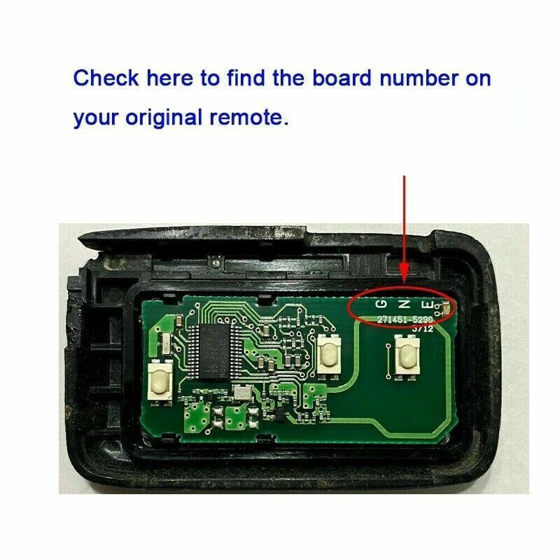 for Smart remote control keychain for Toyota Prius 2010-2013-2014-2015 HYQ14ACX - 271451-5290